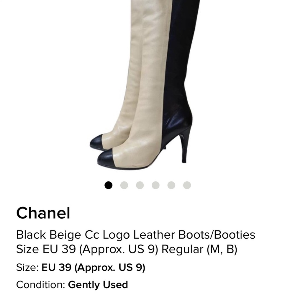 Black and beige Chanel boots size 39 purchase from Tradesy.
